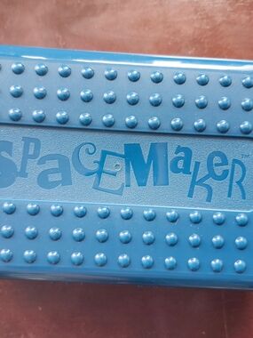 Vintage Spacemaker Pencil Box Navy/Red Plastic Storage Case Y2K 90s